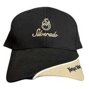 Silverado Napa Valley Baseball Cap Embroidered Black Tan Adjustable Strap